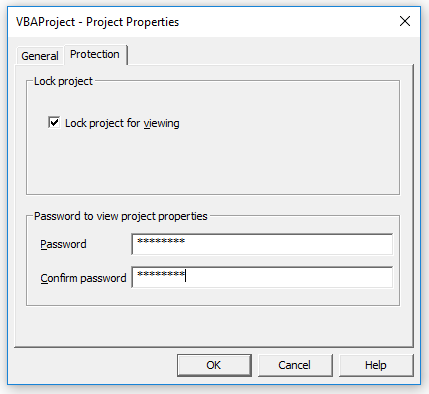 Password Protect a VBA Project
