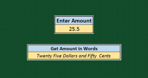 Convert Amount in NUMBERS To English WORDS In Excel