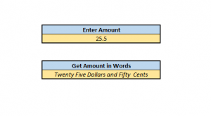 Convert Amount in NUMBERS To English WORDS In Excel