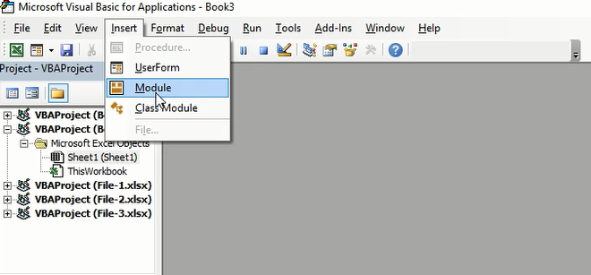 Insert Module in VBE