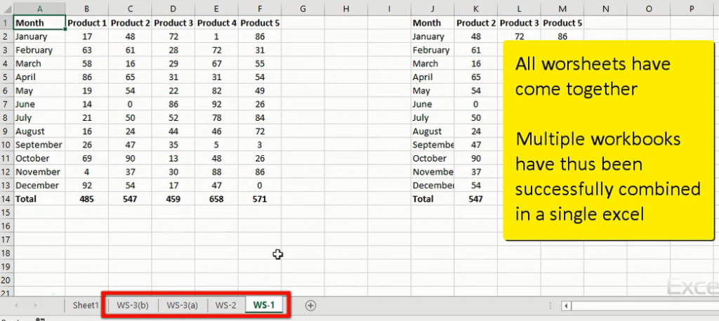  Combine Multiple Excel Workbooks Into One Workbook Youtube Bank2home