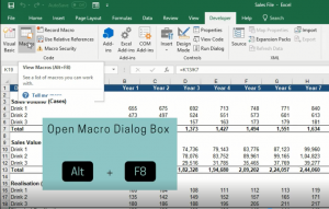 Open Macro Dialog Box