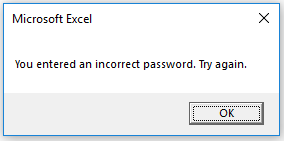 MsgBox - Incorrect Password