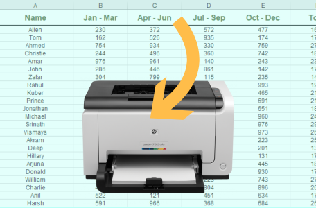 PRINT a TITLE ROW at the Top of Every Page