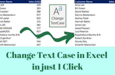 Change Text Case in Excel in 1 Click